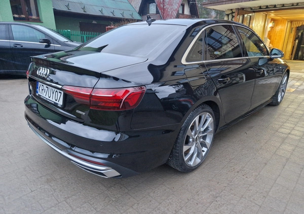 Audi A4 cena 147000 przebieg: 55000, rok produkcji 2020 z Pieniężno małe 232